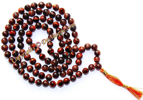 Red Tiger eye mala - Money charm