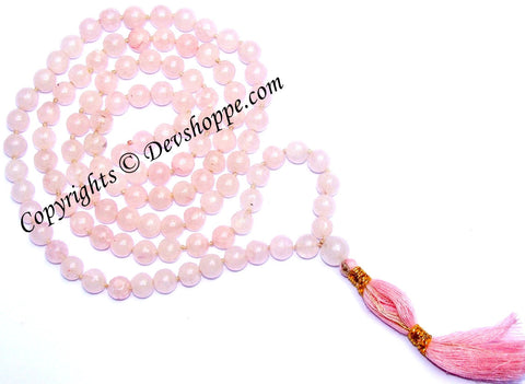 Rose Quartz mala for love,happiness and harmony in relations