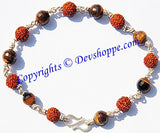 Rudraksha Tiger eye bracelet