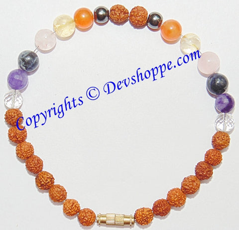 Rudraksha bracelet with Chakra stone