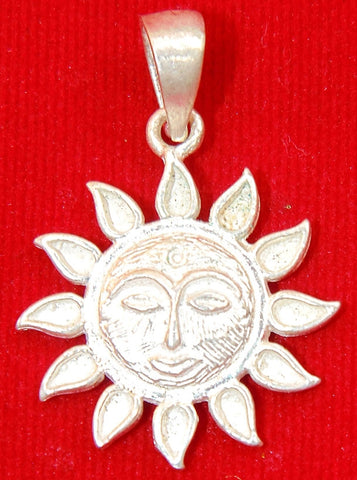 Pure Silver Sun (Surya) pendant