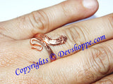 snake shaped ring in copper