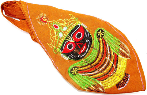 Sri Jagannath Gomukhi japa mala bag - Brown