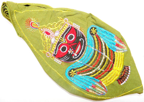 Sri Jagannath Gomukhi japa mala bag - Green