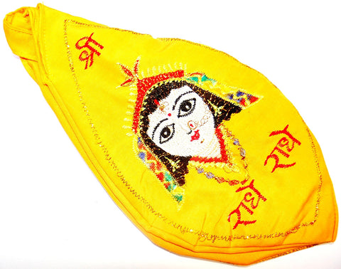 Sri Radha Gaumukhi (Gomukhi) japa mala bag - Yellow