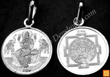 Sri yantra pendant in silver pendant