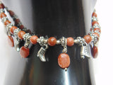 Sunstone Anklet - made up from Sunstone beads