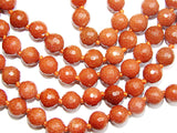 Sunstone high quality faceted beads mala for Good fortune and protection