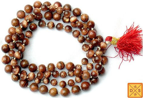 Sunstone mala to dispel fear and stress (Ordinary Quality)