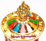 Tibetan Solar powered Wisdom flame Prayer wheel