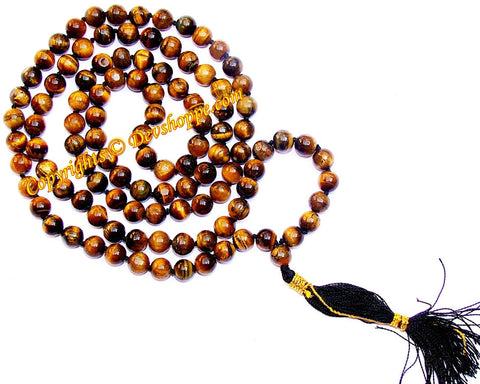 Tiger eye mala for confidence, courage and inner strength