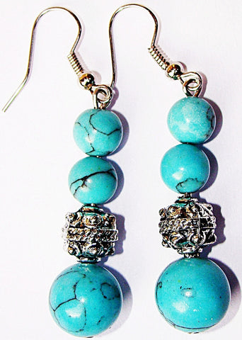 Turquoise ( Firoza ) earrings