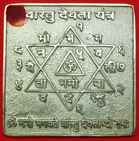 Sri Vastu Devta yantra in Ashtadhatu