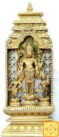 Sri Vishnu with Bhudevi and Sridevi