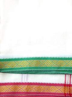 White coloured Puja dhoti