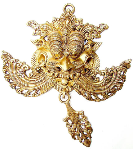 Yali ( Vyala / Sarabham / Vidala ) face brass Door knocker