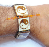 Yin Yang bracelet in stretch elastic